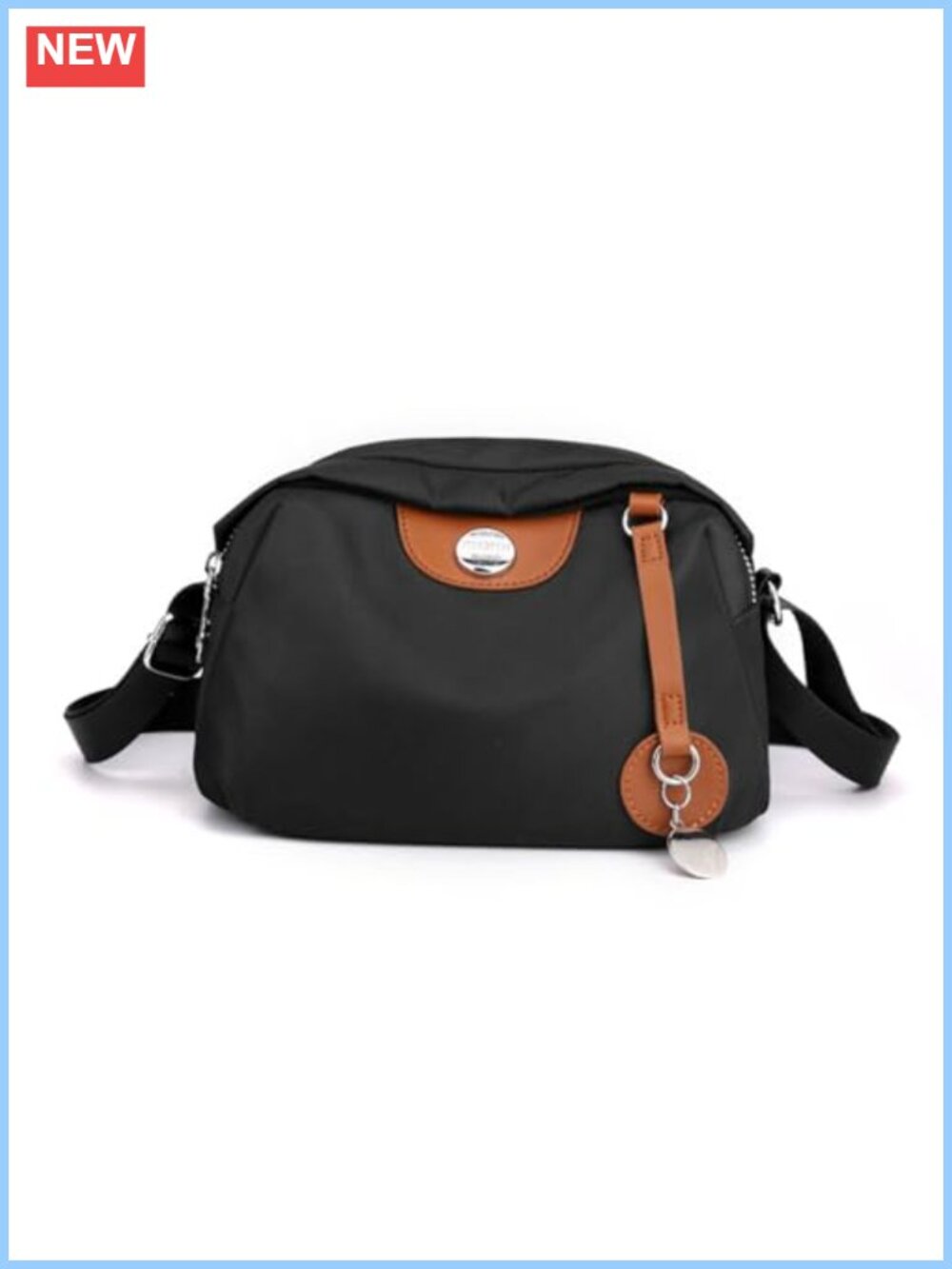 Water Resistant Nylon Crossbody Bag Adjustable Shoulder Sling Travel